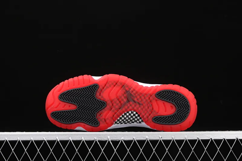 All categories Air Jordan Jordan series basketball shoes Air Jordan 11 Air Jordan 11 "Bred" AJ11 Joe 11 patent leather black and red first year 2019 classic replica high-top women's basketball shoes 378038-061